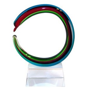 Circle of Life Art Glass Award - 10'' H