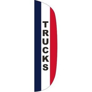 "TRUCKS" 3' x 15' Message Flutter Flag