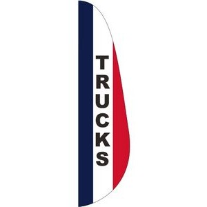 "TRUCKS" 3' x 15' Message Feather Flag