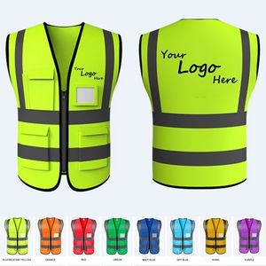 High Visibility Safety Vest With Reflective Strip