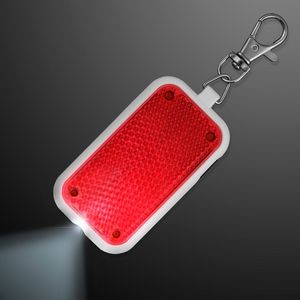 Clip-On Light Red Safety Blinkers, Keychain Flashlight - BLANK