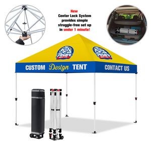 10' X 10' Pop Up Tent Kit w/Steel Frame( Dye Sublimation Canopy)