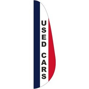 "USED CARS" 3' x 15' Message Feather Flag