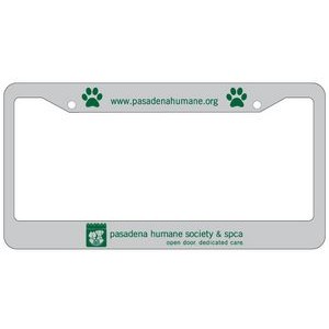 Chrome Plated Plastic Color Fill License Plate Frame