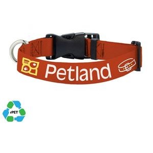 5/8"W x 14"L Eco-friendly rPET Polyester Pet Collar w/ Buckle Release