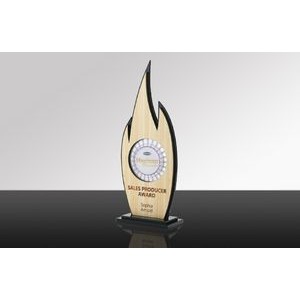 TRANSCEND: EcoEdge Acrylic & Metal Bamboo Desk Award (5½" x 15-3/8" x 3¼")