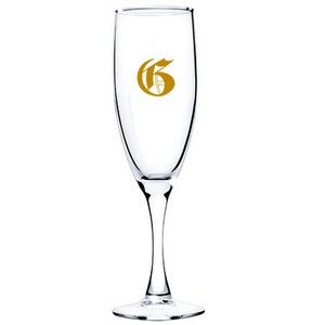 5.75 Oz. Screen Printed Champagne Glass W/Tapered Stem (Set Of 2)