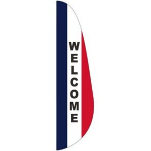 "WELCOME" 3' x 15' Message Feather Flag