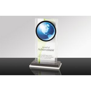 CONTEMPO: Glass Desk Award w/Acrylic Medallion