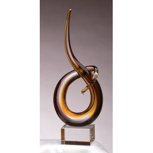 Tawny Art Glass Award - 14 1/2'' H