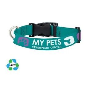 5/8"W x 12"L Eco-friendly rPET Polyester Pet Collar w/ Buckle Release