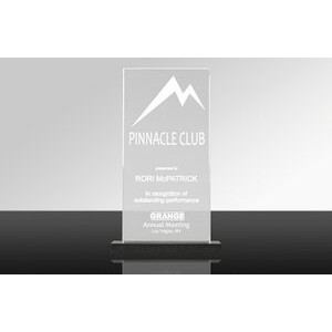 PINNACLE: Rectangle Glass & Stone Desk Award