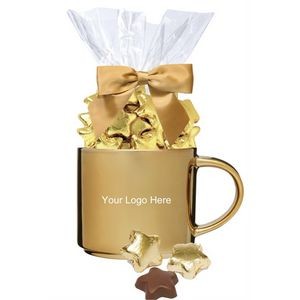 Gold Mug filled with Chocolate Gold Stars