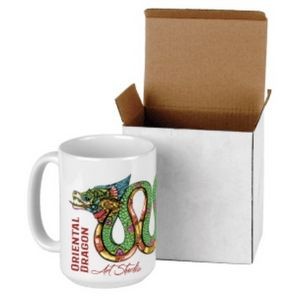 15 oz. White Sublimatable Ceramic Mug with White Box
