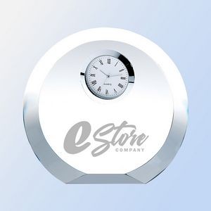 Round Silver Clock