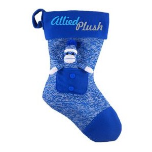 Blue Sock Monkey Stocking