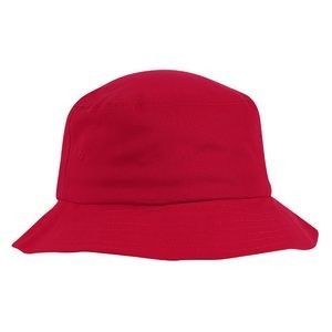 Light Weight Red Brushed Cotton Bucket Hat