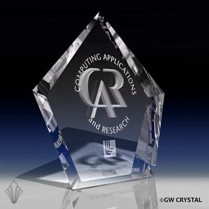Arrow Series Crystal Award (9" x 9 7/8" x 1 5/8")