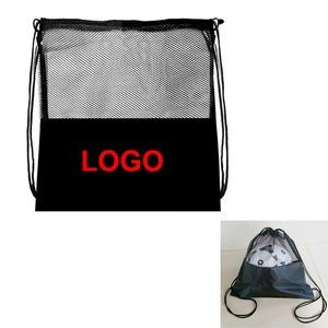 Mesh Foldable Sport Drawstring Bag