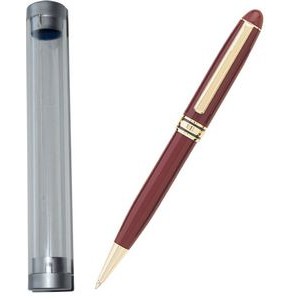 MB Series Ball Point Pen in Tube Gift Box - Burgundy pen