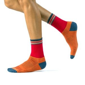 Full Color Quarter Socks w/Cushioned Sole