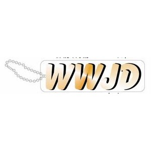 WWJD Promotional Key Chain w/ Black Back (4 Square Inch)