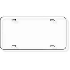 Non-imprinted .060 Clear Polytrans Licence Plates 6" x 12" with 4 holes
