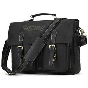 Men's Leather Briefcase Vintage Messenger Bag