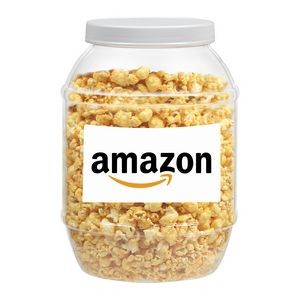 Plastic Jar Filled w/ Caramel Popcorn