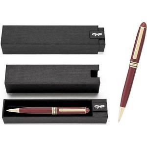 MB Series Ball Pen Gift Set - burgundy pen in black gift box