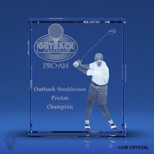Series 3 Rectangle Crystal Cubes Award (8" x 6 5/8" x 3 1/8")