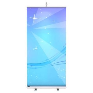 BannerStand 2 - Silver Banner Stand w/Double Sided Graphic & Hardware (39.4"x80")