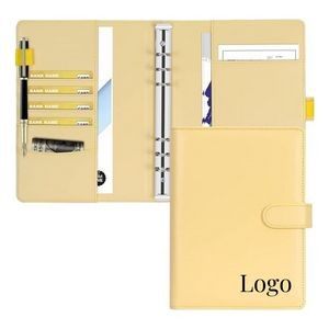 A6 160 Pages Loose Leaf Binder Cover With Magnetic Buckle Closure