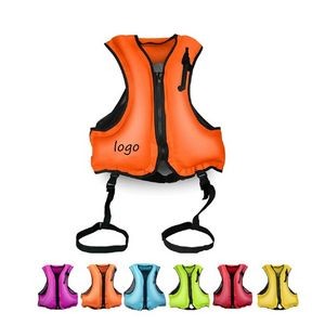 Adults Portable Inflatable Swim Vest Jackets for Snorkeling Swimming Diving Safety