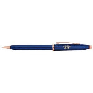 Cross® Century II® Translucent Blue Lacquer Ballpoint Pen With Rose Gold Trim